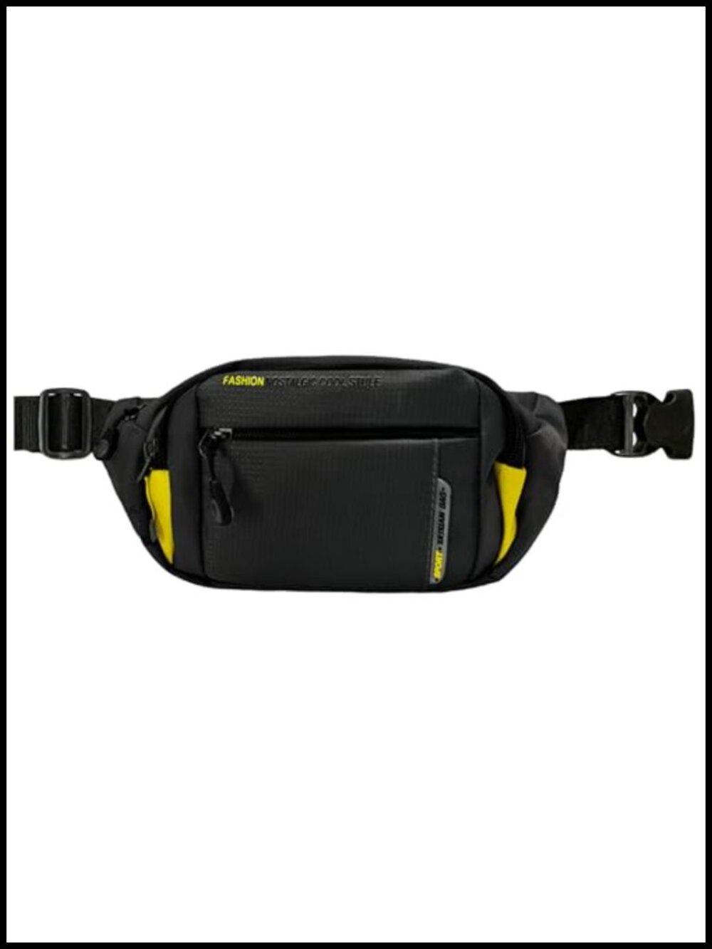 Crossbody Fanny Pack 4-Zipper Pockets Adjustable Waist Bag Polyester